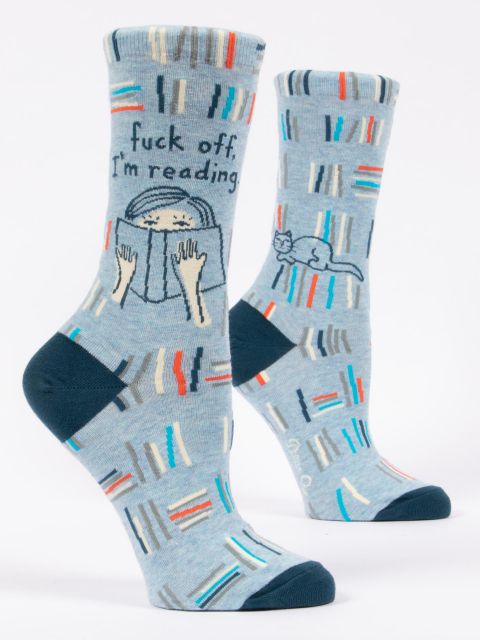 Image of Fuck Off, I'm Reading W-Crew Socks