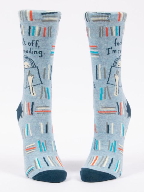 Image of Fuck Off, I'm Reading W-Crew Socks