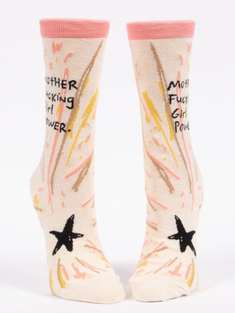 Image of Motherfucking Girl Power W-Crew Socks