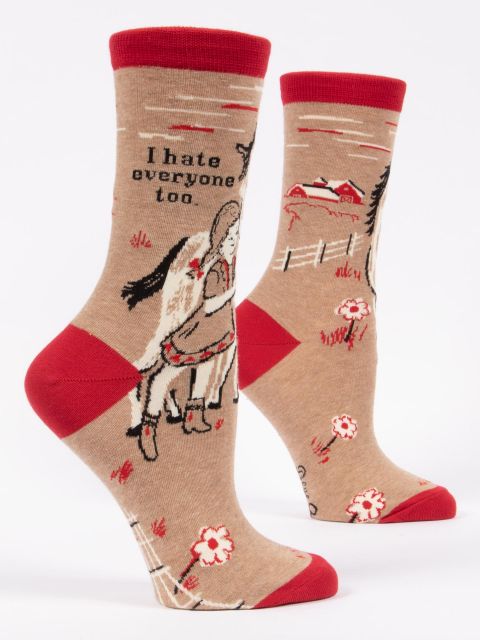 Image of I Hate Everyone Too W-Crew Socks