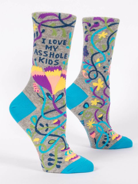 Image of I Love My Asshole Kids W-Crew Socks