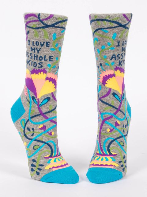 Image of I Love My Asshole Kids W-Crew Socks