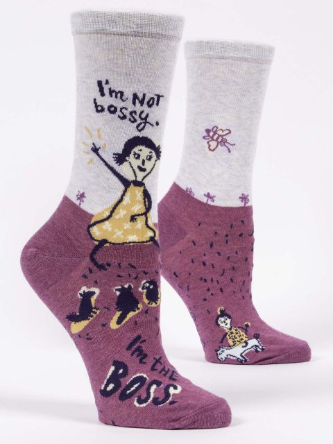 Image of I am Not Bossy W-Crew Socks
