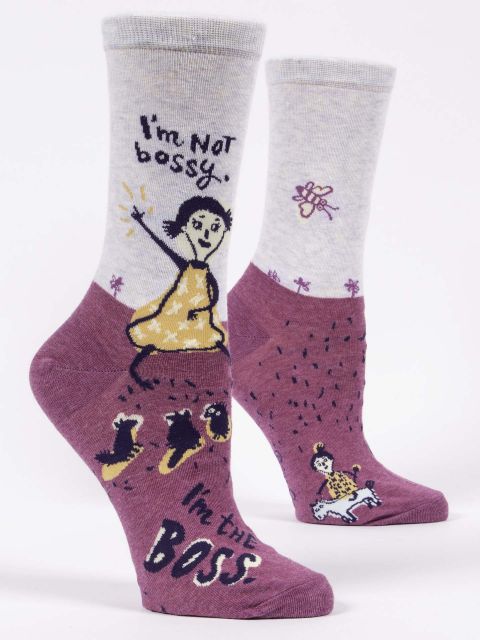 I am Not Bossy W-Crew Socks