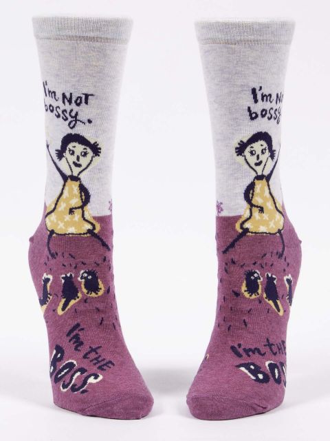 I am Not Bossy W-Crew Socks