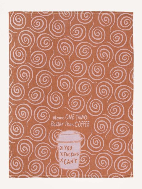 Name One Thing Better Than Coffee - Woven Dish Towel