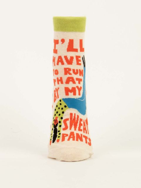 Image of I'll Have To Run That By My Sweatpants W-Ankle Socks BLUEQ