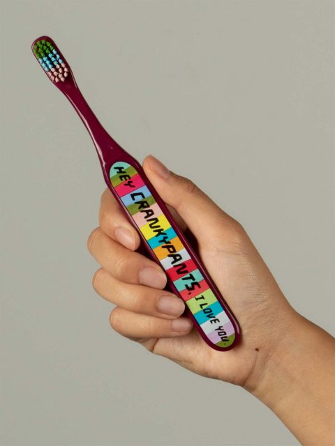 BlueQ "Hey, Crankypants. I Love You." Toothbrush