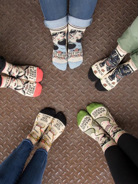 Image of Fight Like A Girl W-Ankle Socks BLUEQ