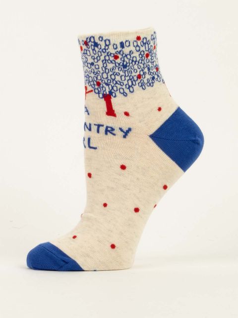 Image of I'm A Country Girl W-Ankle Socks BLUEQ