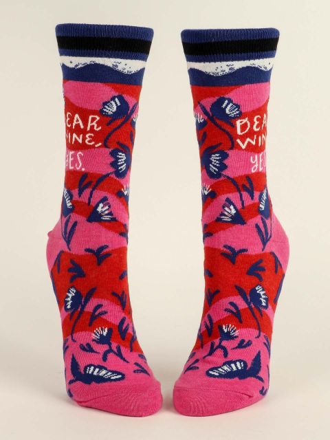 Image of Dear Wine, Yes W-Crew Socks BLUEQ