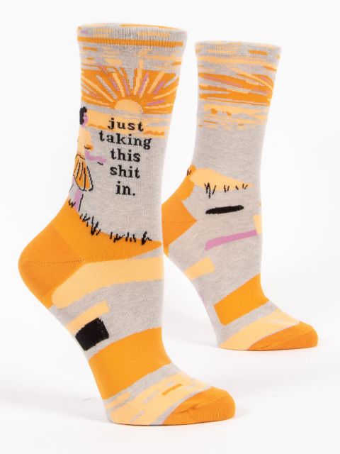 Just Taking This Shit In W-Crew Socks