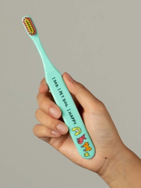 BlueQ "I Sad. I Pet Dog. I Happy." Toothbrush