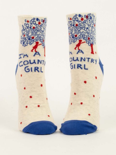 Image of I'm A Country Girl W-Ankle Socks BLUEQ