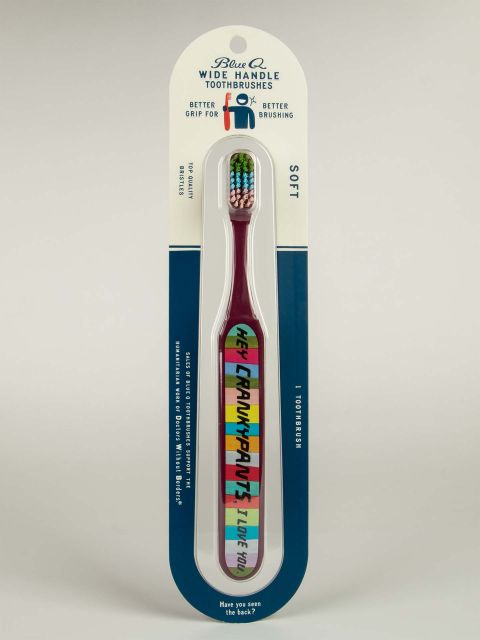 BlueQ "Hey, Crankypants. I Love You." Toothbrush