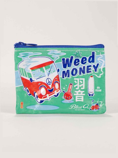 Weed Sign Wallet BlueQ