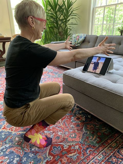 Image of Watch Out.I'll Fuckin' Hug You W-Crew Socks BLUEQ