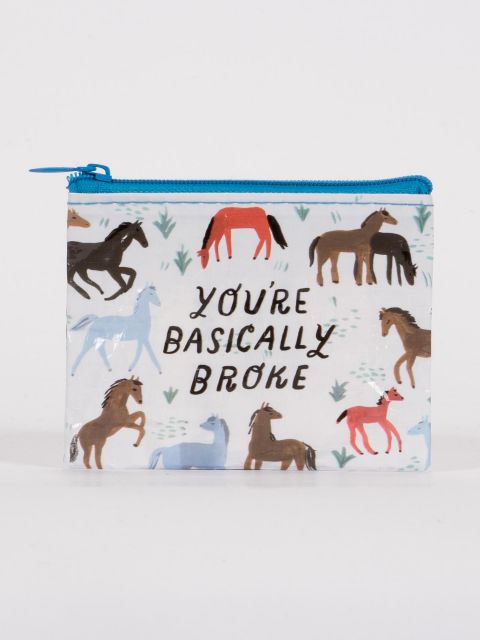 Image of BlueQ - You're Basically Broke - Coin Purse BLUEQ