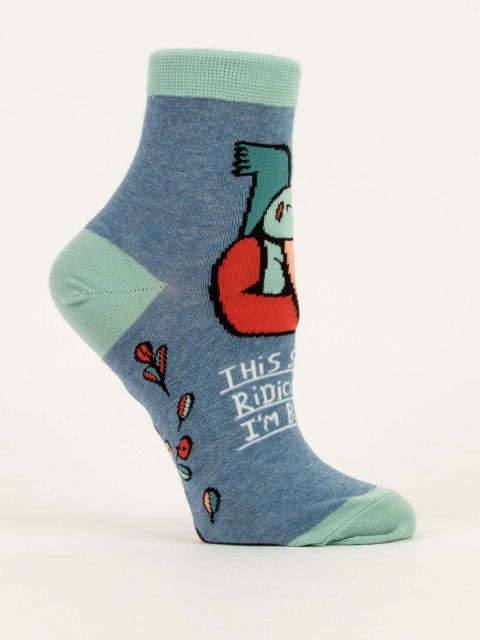 Image of This Shit Is Ridiculous. I'M Busy. W-Ankle Socks BLUEQ