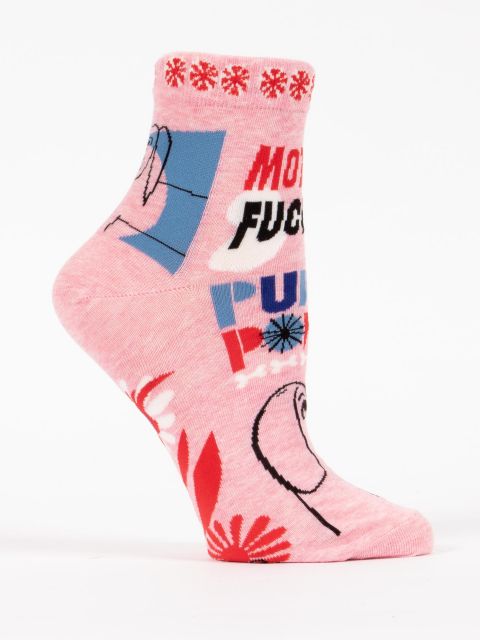 Image of Mother Fucker Puppy Power W-Ankle Socks BLUEQ