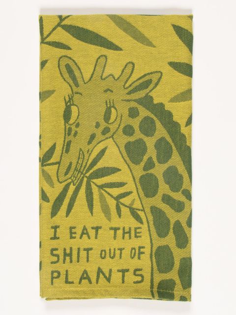 Image of I Eat Shit Out Of Plants - Woven Dish Towel BLUEQ