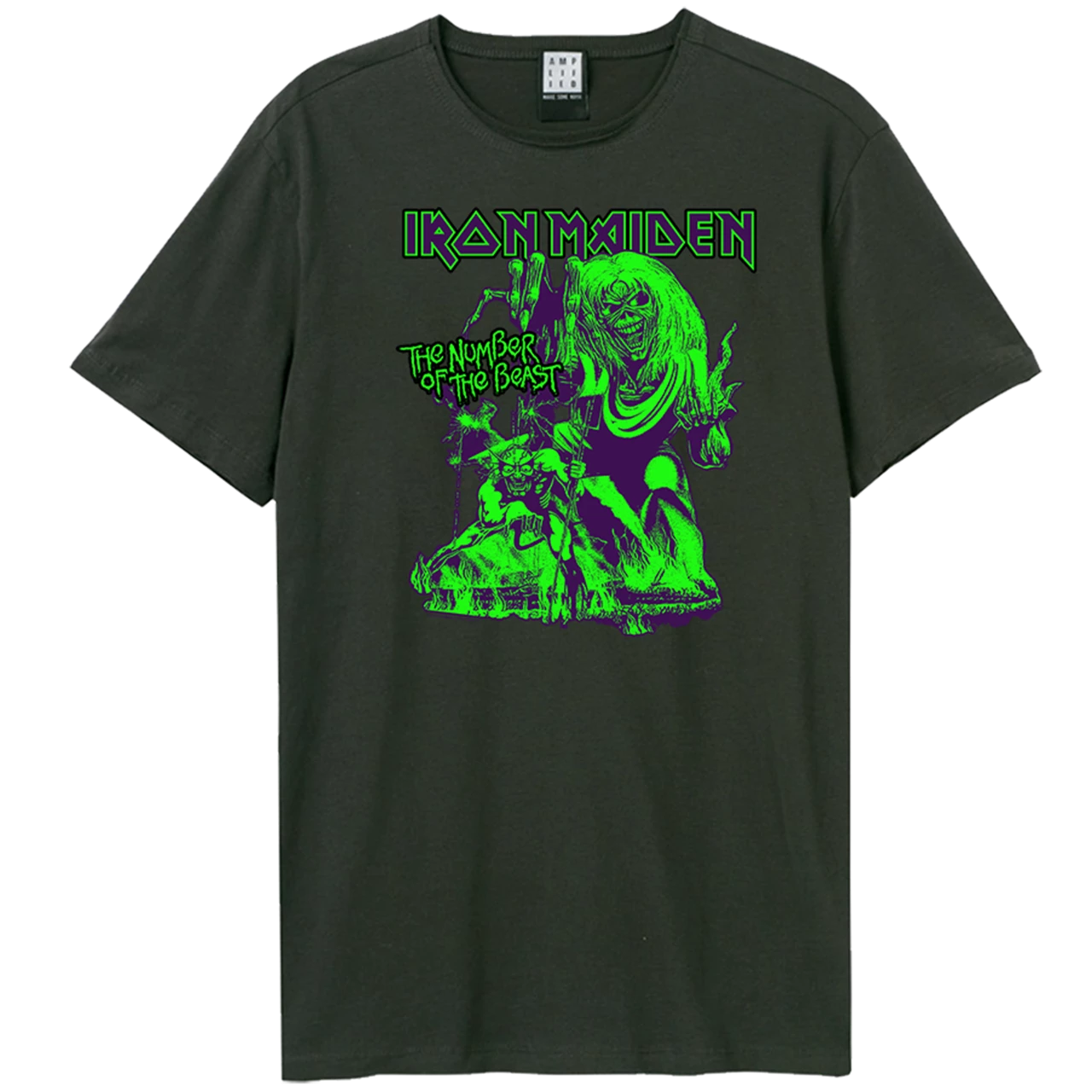 Image of Iron Maiden T-shirt - Neon Beast Amplified