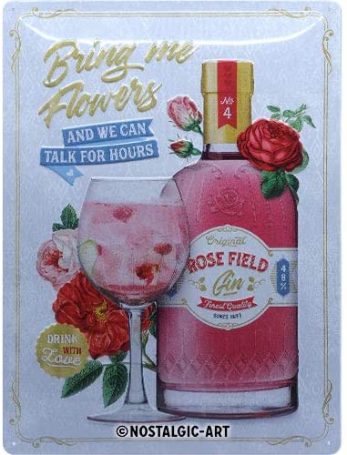 Pink Gin Lovers, Open Bar Sign By Nostalgic Art