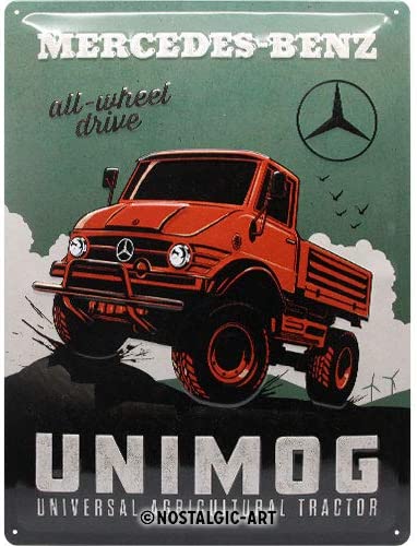 Mercedes-Benz Unimog Vintage Gift Metal Sign By Nostalgic Art
