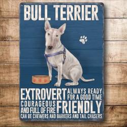 Bull Terrier Metal Sign