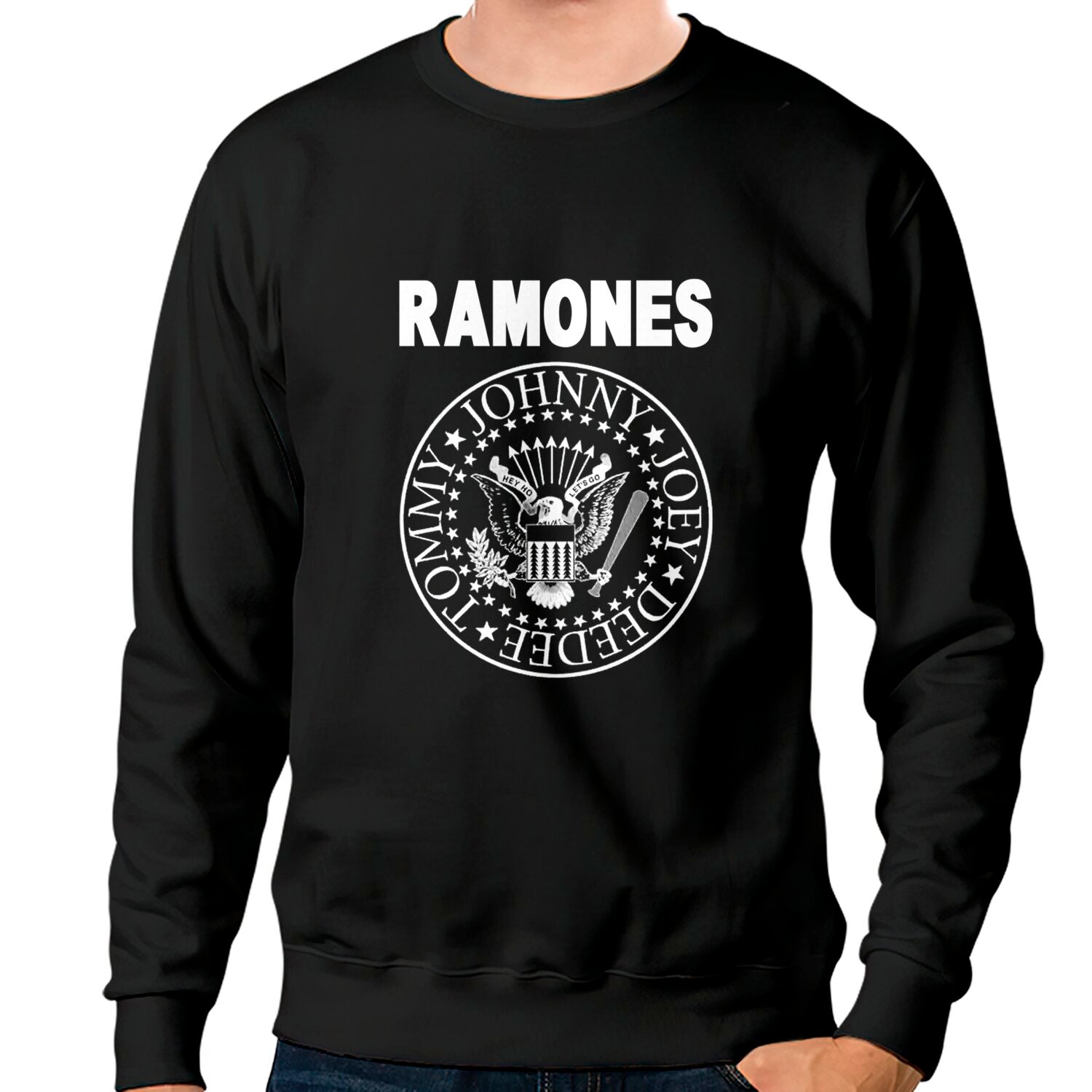 Image of Ramones Sweatshirt - Logo, Charcoal Amplified