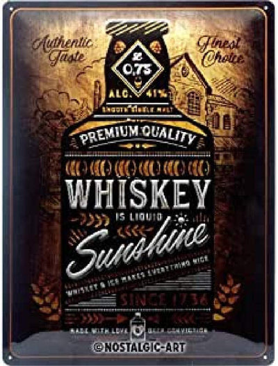 Whiskey Sunshine Open Bar Sign By Nostalgic Art