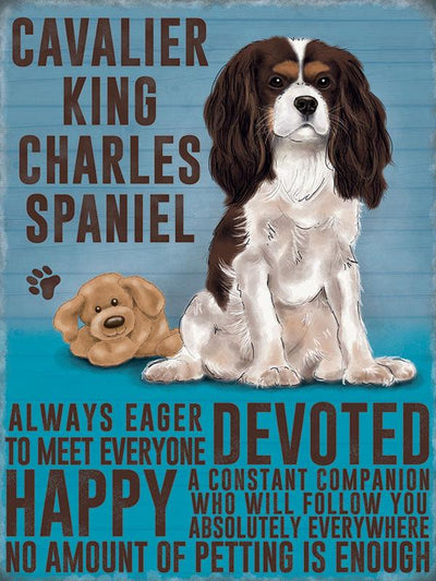 Cavalier King Charles Spaniel Metal Sign