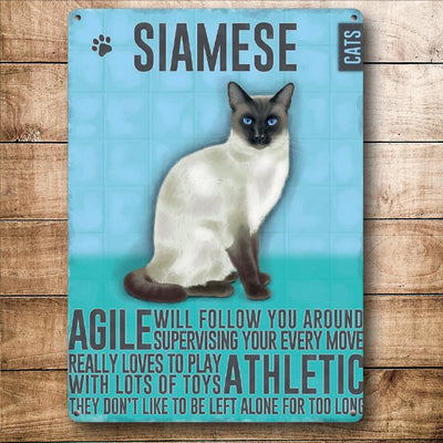 Siamese Cat Metal Sign