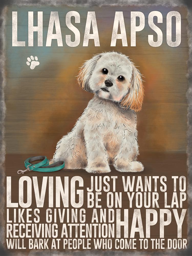 Lhasa Apso Metal Sign