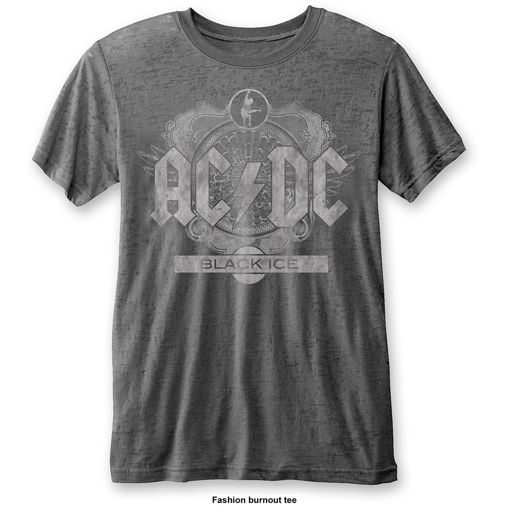 Image of AC/DC Burn Out T-Shirt - Black Ice Rock Off
