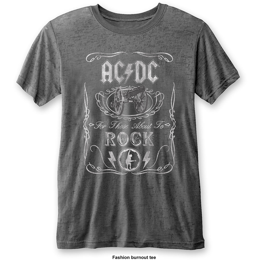 Image of AC/DC Burn Out T-Shirt - Cannon Swig Rock Off
