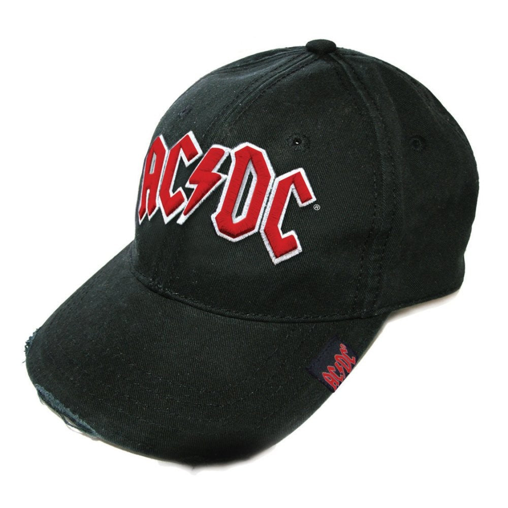 Image of AC/DC Unisex Baseball Cap - Red Logo Rock Off