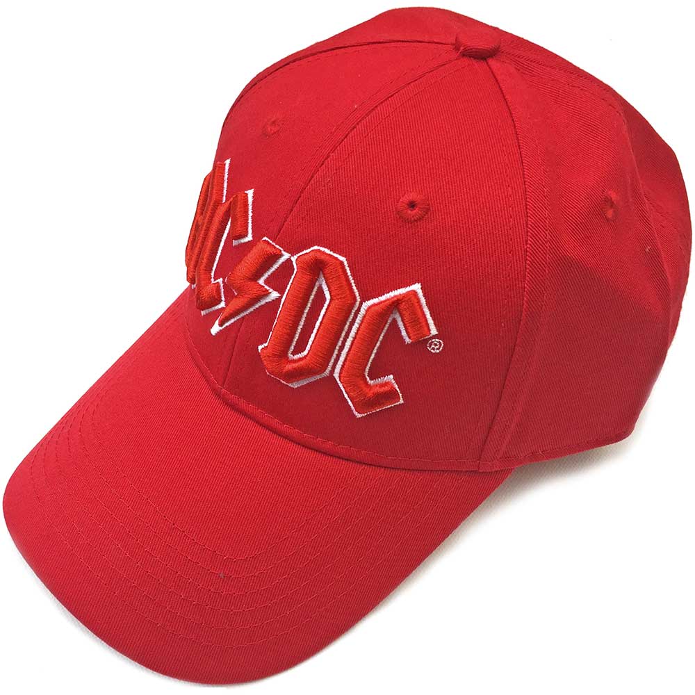 Image of AC/DC Unisex Baseball Cap - Red Logo Rock Off