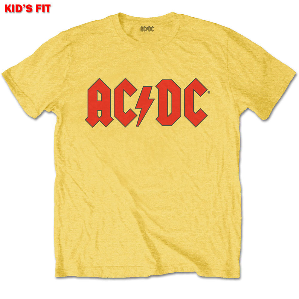 Image of Kids AC/DC T-Shirt - Logo - Yellow Rock Off