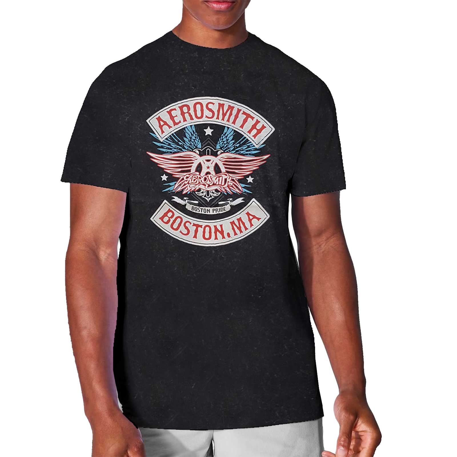 Image of Aerosmith Unisex T-shirt - Boston Pride Rock Off