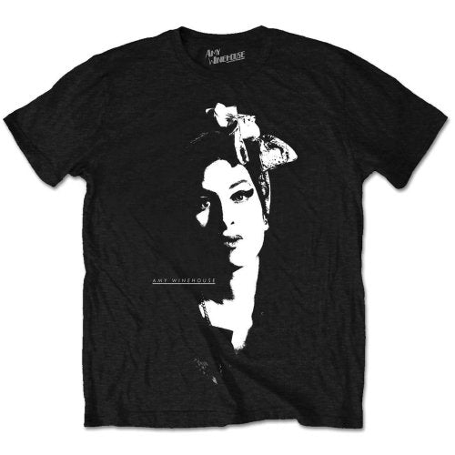 Image of Amy Winehouse Unisex T-shirt - Scarf Portrait Rock Off