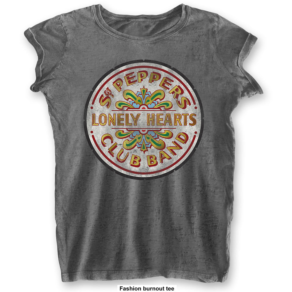 Image of The Beatles Ladies T-Shirt - SGT Pepper Drum Rock Off