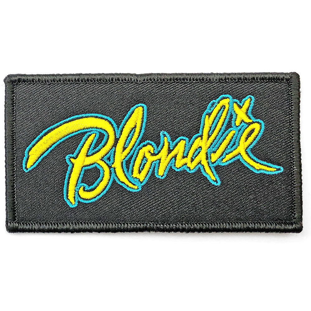 Image of Blondie Mini Woven Patch: Blondie Logo Rock Off