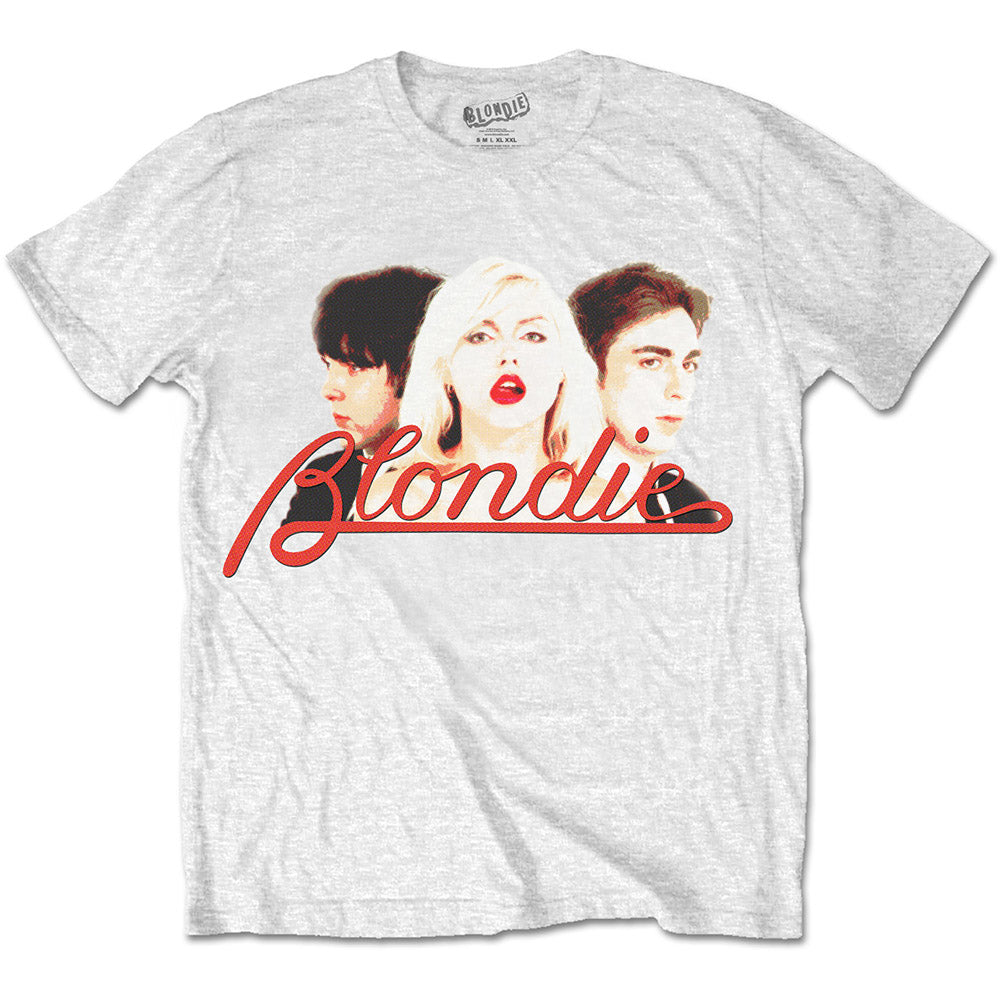 Image of Blondie Parallel Lines Halftone Grey T-shirt Rock Off