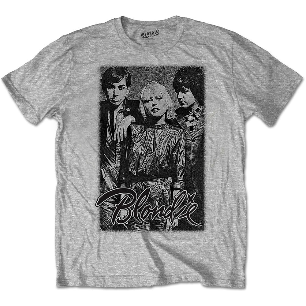 Image of Blondie Band Promo Grey T-shirt Rock Off