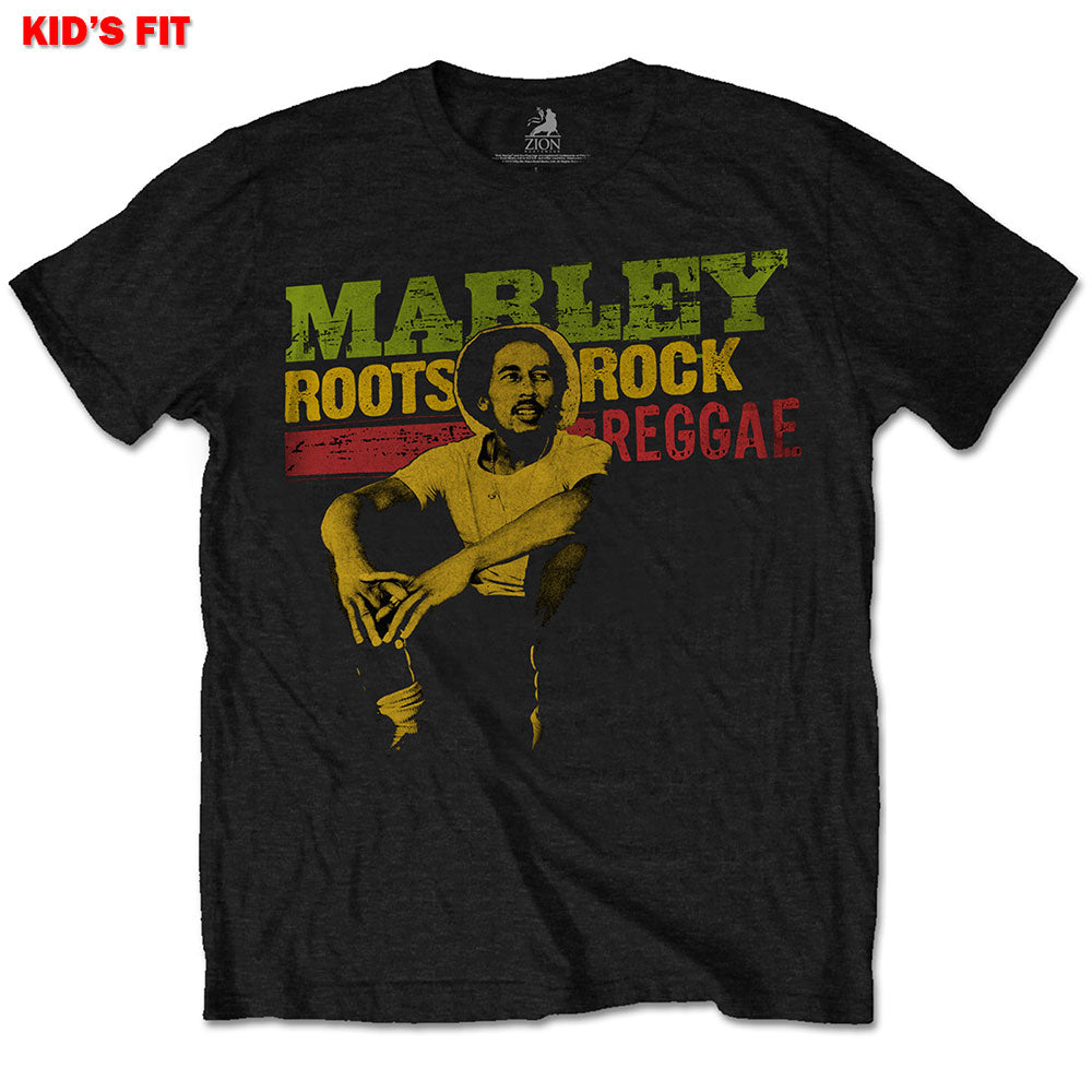 Image of Kids Bob Marley T-shirt - Roots, Rock, Raggae Amplified