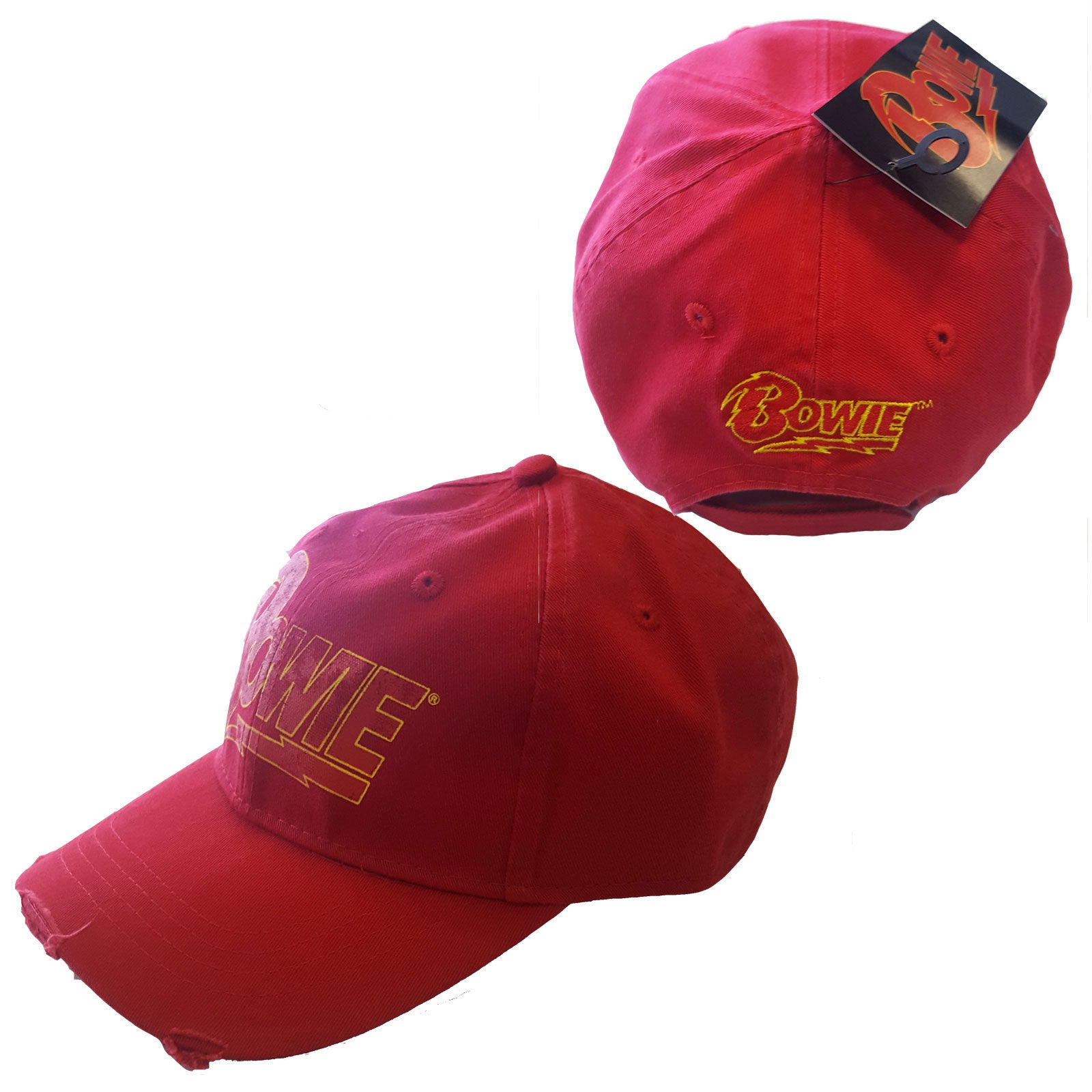 Image of David Bowie Unisex Baseball Cap: Flash Logo Red Rock Off