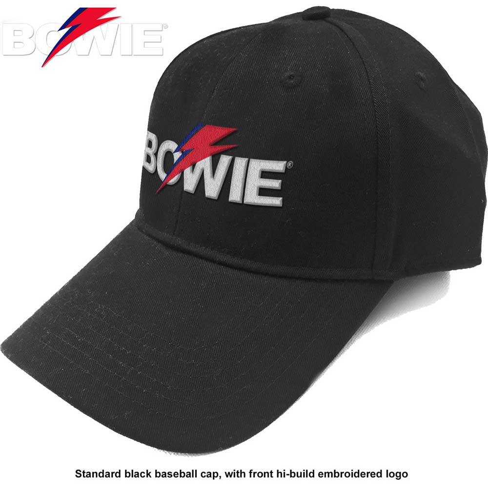 Image of David Bowie Unisex Baseball Cap: Aladdin Sane Bolt Logo Rock Off