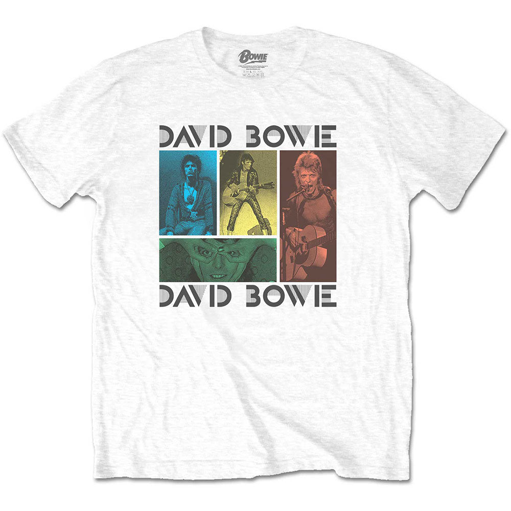 Image of David Bowie T Shirt - Mick Rock Photo Collage Rock Off