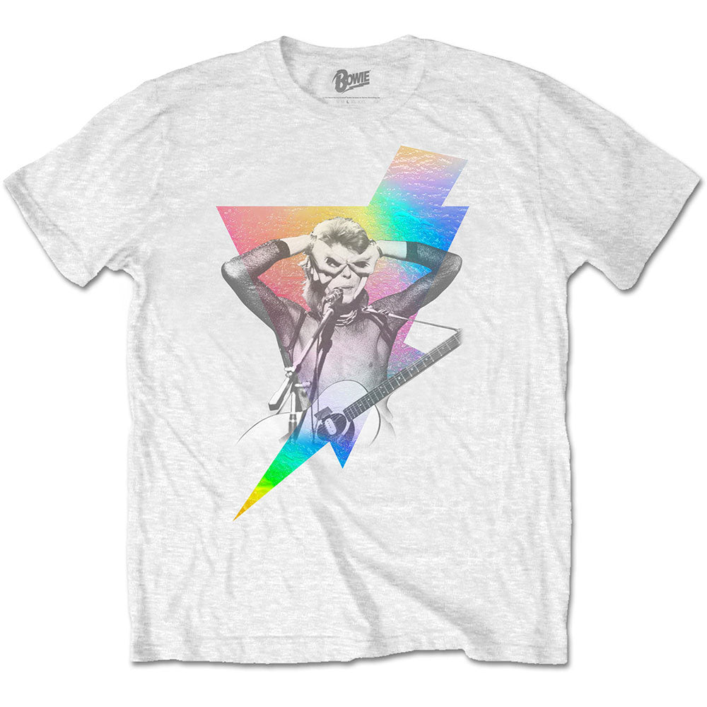 Image of David Bowie T Shirt - Holographic Bolt Rock Off